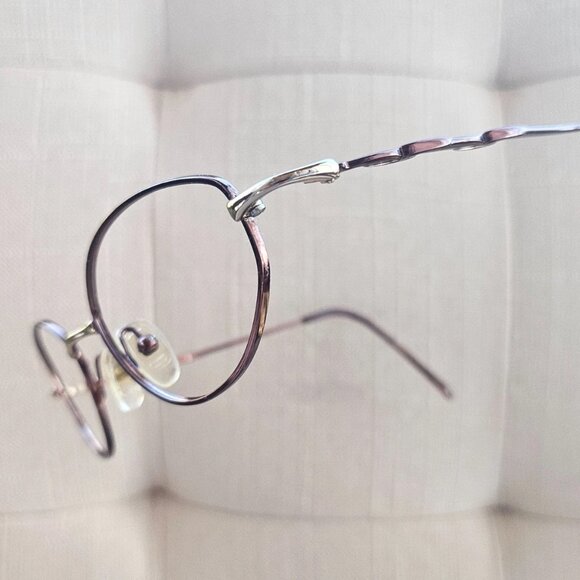 Vintage Kirkland Signature Eyeglasses Frame Brown/Gold Tone Glasses Made Italy - Picture 4 of 13